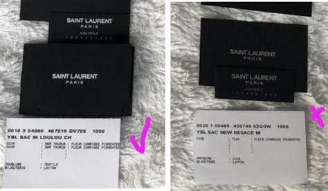 ysl how to spot a fake|ysl authenticity card.